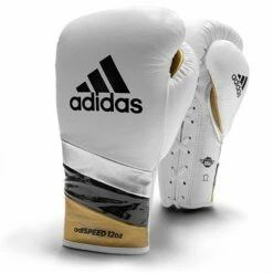 Adidas AdiSpeed Boxing Gloves - Lace -Venum Sales adispeed whitegoldsilver