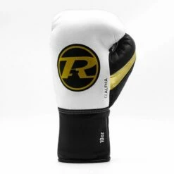 Ringside Pro Contest Alpha Boxing Gloves -Venum Sales alpha fight glove white black gold 1