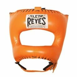 Cleto Reyes Pointed Nylon Bar Headguard -Venum Sales cleto reyes pointed orange headguard geezers boxing 2