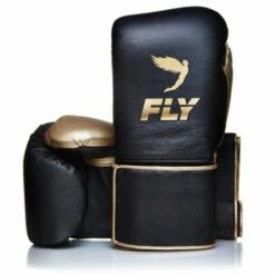 Fly Superloop Training Boxing Gloves -Venum Sales fly velcro black gold 3