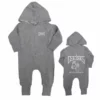 Geezers Back Logo Baby Coverall - Grey