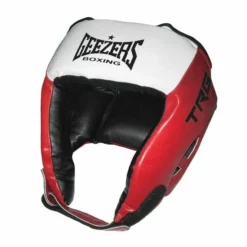 Geezers TRG Junior Training Open Face PU Headguard -Venum Sales geezers trg training open face pu headguard red 7