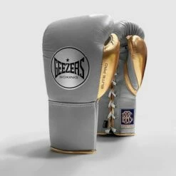 Geezers Elite Pro Fight Gloves - Special Edition -Venum Sales grey gold