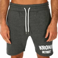 Kronk Detroit Applique Jog Shorts -Venum Sales kronk applique detroit jog shorts charcoal 1