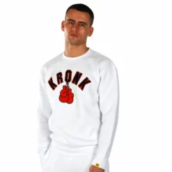 Kronk Gloves Applique Sweatshirt -Venum Sales kronk gloves applique sweatshirt white 1