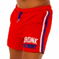 Kronk Iconic Detroit Applique Lined Shorts -Venum Sales kronk iconic detroit applique lined shorts red 1