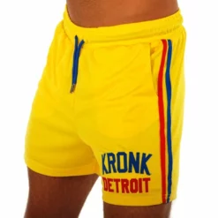 Kronk Iconic Detroit Applique Lined Shorts -Venum Sales kronk iconic detroit applique lined shorts yellow 1