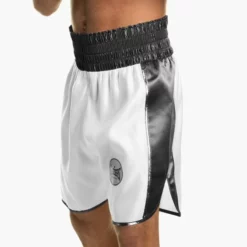Suzi Wong X Geezers Satin 2 Colour Boxing Shorts 12 Suzi Wong X Geezers Satin 2 Colour Boxing Shorts -Venum Sales sw1700 white black 1