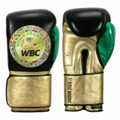 TITLE Boxing WBC Green Belt Training Gloves -Venum Sales tb162 black 1