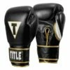TITLE Boxeo Mexican Leather Training Gloves Quatro - Velcro -Venum Sales title boxeo mexican leather quatro velcro black 1