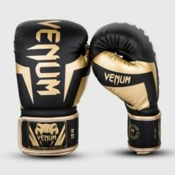 Venum Elite Boxing Gloves -Venum Sales venum elite black gold 1